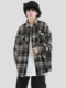 INSstudios distressed raw edge patch shirt jacket