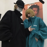 Трендовая брендовая демисезонная утепленная бархатная ретро куртка с молнией подходит для мужчин и женщин, в корейском стиле