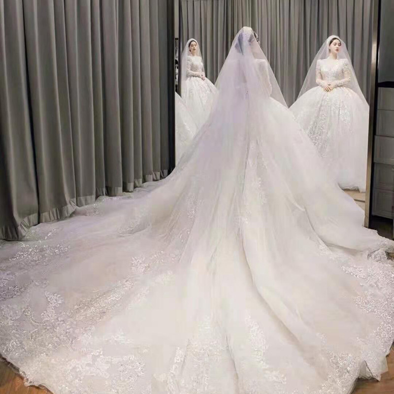 【皇后】2022新款高端奢华宫廷式婚纱 媛菲莎妮婚纱