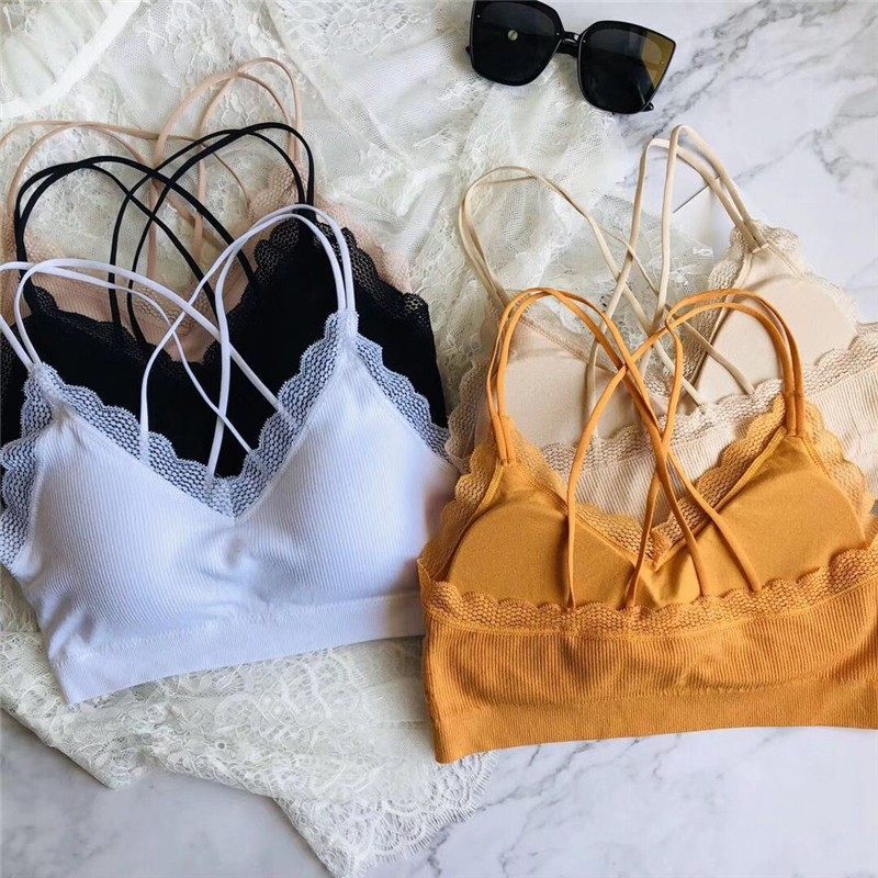 垫裹交叉带美胸防背胸夏季打底抹胸 樱尚雅抹胸