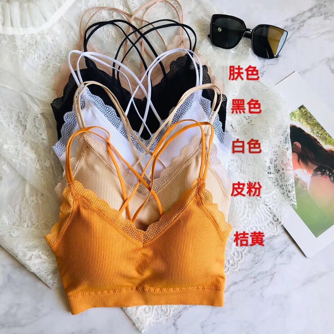 垫裹交叉带美胸防背胸夏季打底抹胸 樱尚雅抹胸