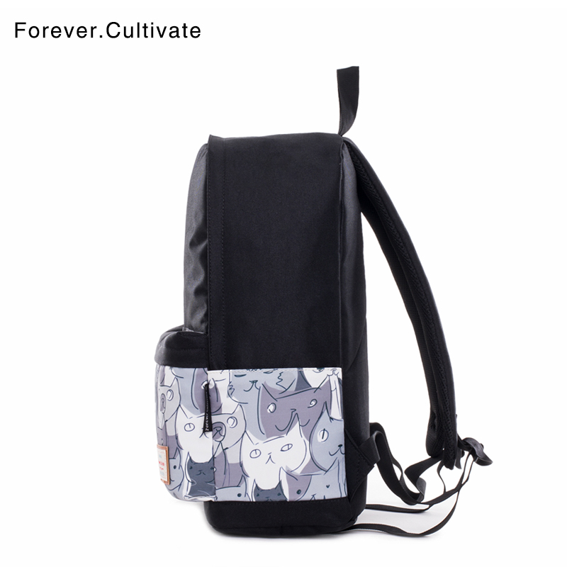 Forever cultivate卡通双肩包女日韩校园中学生书包男高中生背包