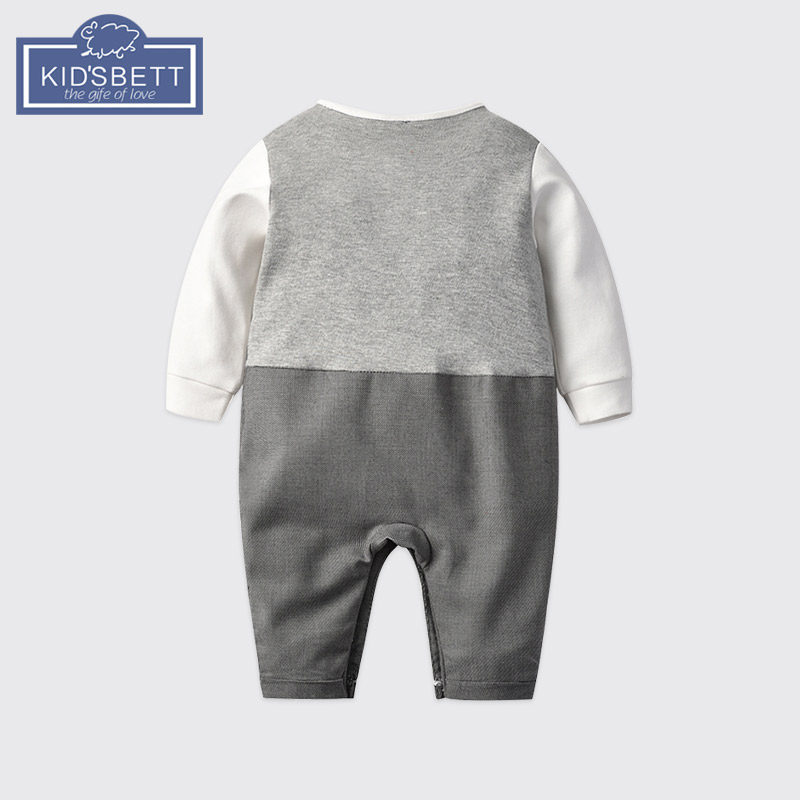 男童春秋装绅士百天周岁礼服外出服 kidsbett连身衣/爬服/哈衣