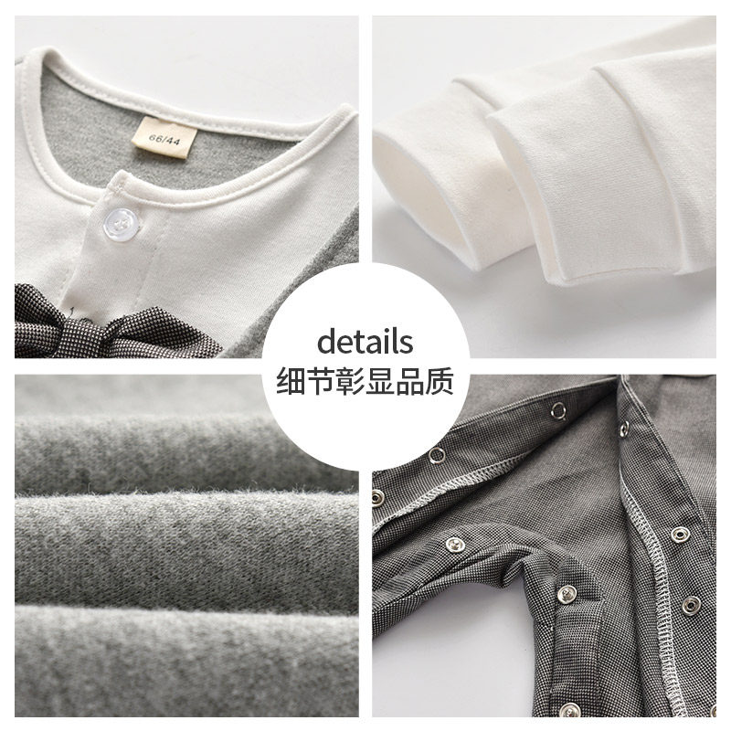 男童春秋装绅士百天周岁礼服外出服 kidsbett连身衣/爬服/哈衣