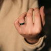 Entry-level natural colored gemstone ring with jewelry-grade texture