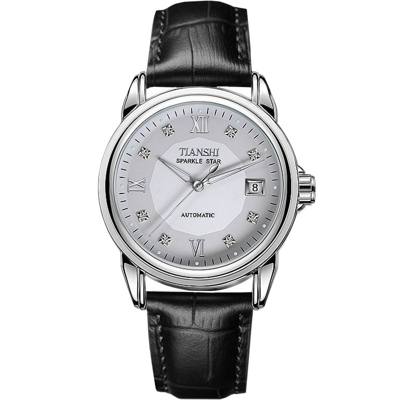 天诗正品男潮全自动男士镂空机械表 天诗国产腕表