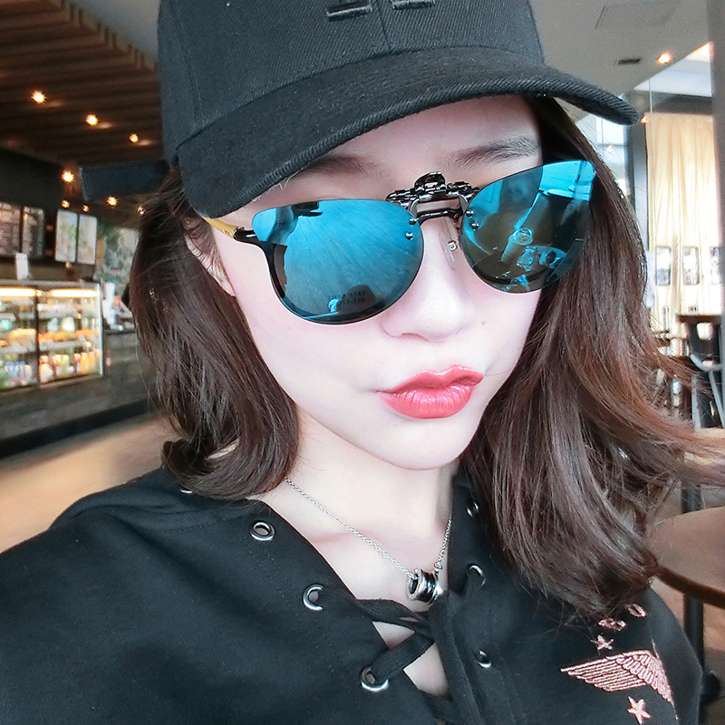 阿卡兹旗舰店墨镜夹片女男夹片式太阳镜大框眼镜近视墨镜片开车专用偏光镜超轻0