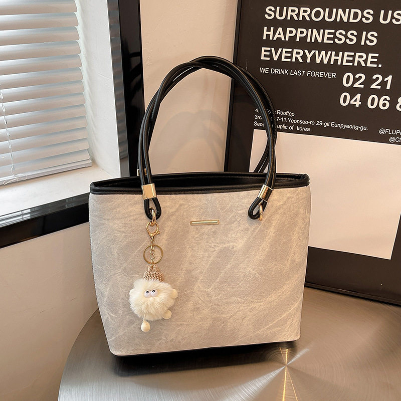 晚觅女生大容量包包百搭单肩包2026新款简约轻奢大学生上课通勤包,淘宝优惠券,粉丝福利购,淘宝优惠卷