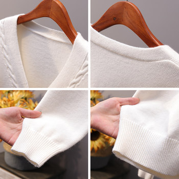 Xiaoxiangfeng soft waxy cardigan ຂອງແມ່ຍິງ knitted 2023 ຮູບແບບໃຫມ່ເກົາຫຼີ versatile ວ່າງນອກພາກຮຽນ spring ສັ້ນແລະດູໃບໄມ້ລົ່ນ sweater jacket