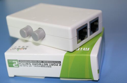 全新正品迈拓MT-RJ45-2M 网络切换器2进1出 笔记本电脑内外网切换 - 图2