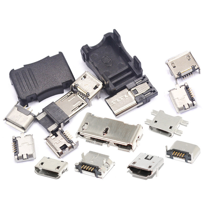 全铜MicroUSB插座Micro母座母头公头MK5P接头接口充电口配件插口_虎窝淘