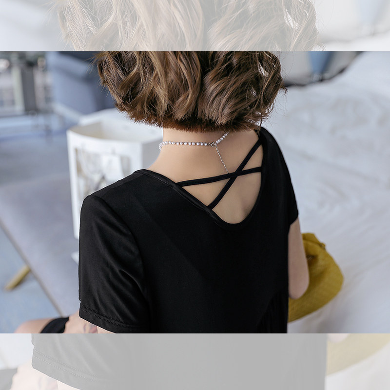 孕妇装小黑裙性感2020夏韩版简约 孕雅姿连衣裙