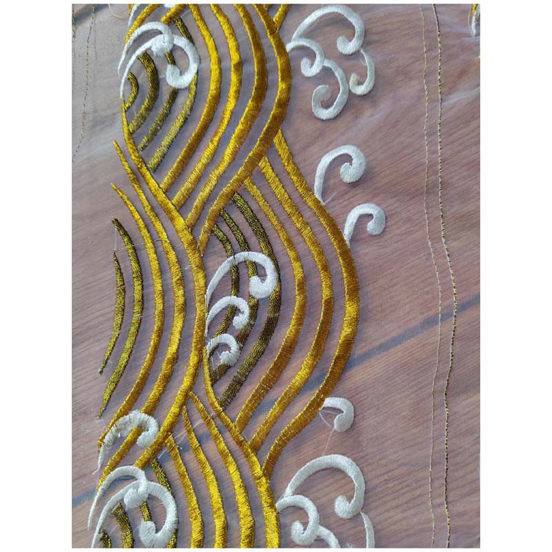 青花瓷透明欧纱长条花边刺绣网纱机绣绣片服装辅料 - 图3