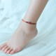 Qianse cinnabar safety buckle anklet for women