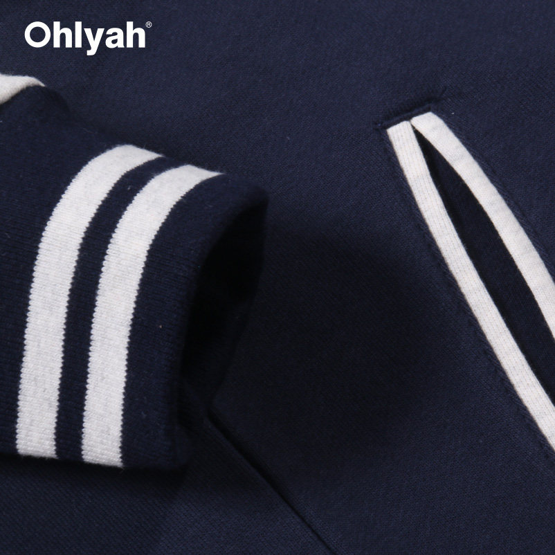 ohlyah宽松卫衣数字英文大码棒球服 ohlyah卫衣/绒衫