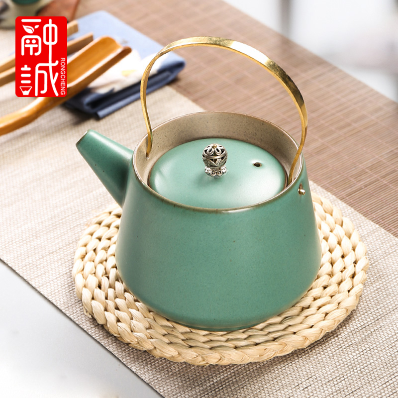 大容量茶壶提梁壶陶瓷复古泡茶器家用大号烧茶壶单壶茶水壶冲茶壶-图3