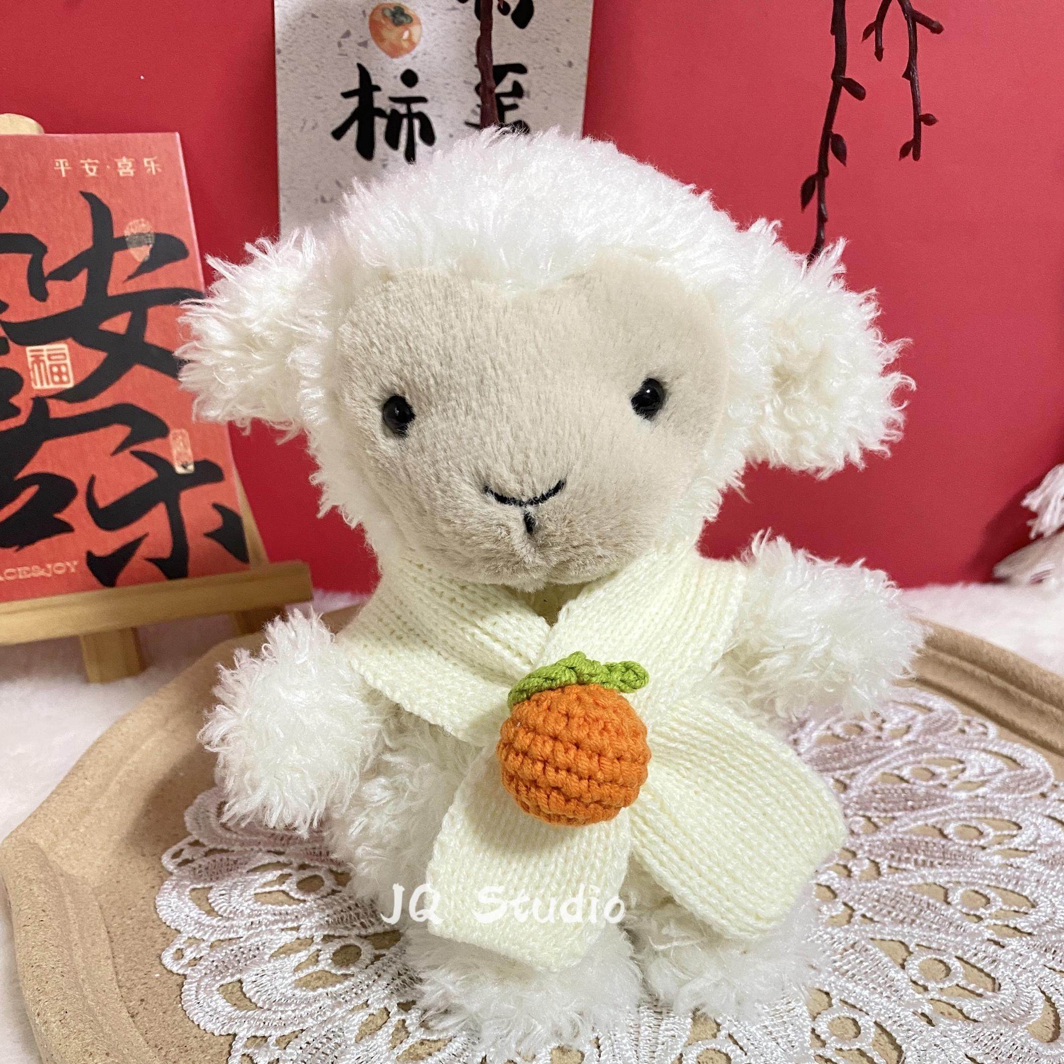 18cm小羊毛绒公仔玩偶娃娃围巾披肩长毛斗篷秋冬甜美衣服毛衣男宝,淘宝优惠券,粉丝福利购,淘宝优惠卷