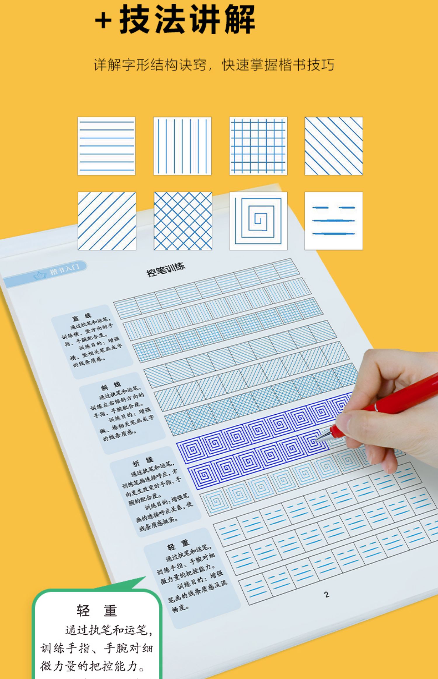 正版包邮 墨点字帖邢霄鹏著楷书字帖入门 偏旁部首 控笔训练字帖 练字 成年硬笔书法练字本 硬笔书法钢笔字帖成人练字字帖