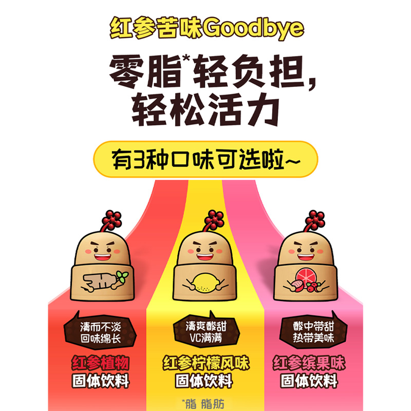 【明星同款】正官庄摇摇盖YOYOCUP红参速溶粉末柠檬缤纷果味柠檬