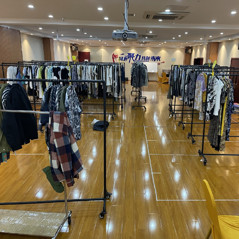 服装店展示架落地式加厚水管龙门架男女装店货架带轮可移动挂衣架