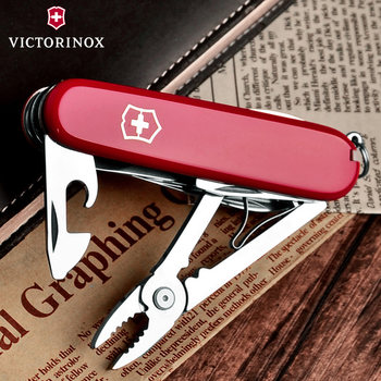 ດັ້ງເດີມ Swiss Army Knife 91mm Tinker (Red) 1.4723 Victorinox Mini Multi-function Folding Swiss Knife