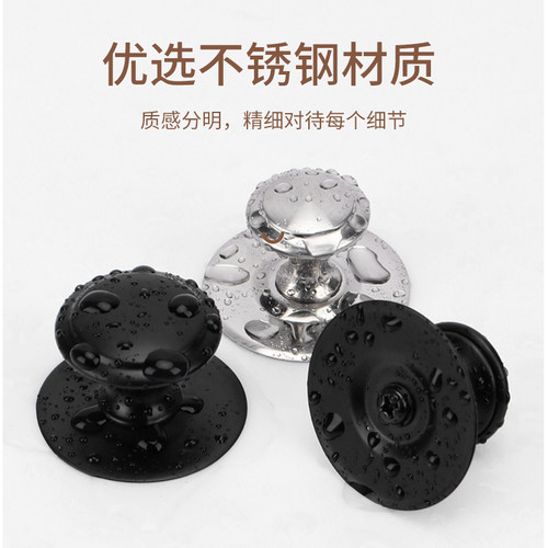 抽屉拉手迷你免打孔现代简约橱柜衣柜门推拉玻璃门单孔自粘门把手 - 图3