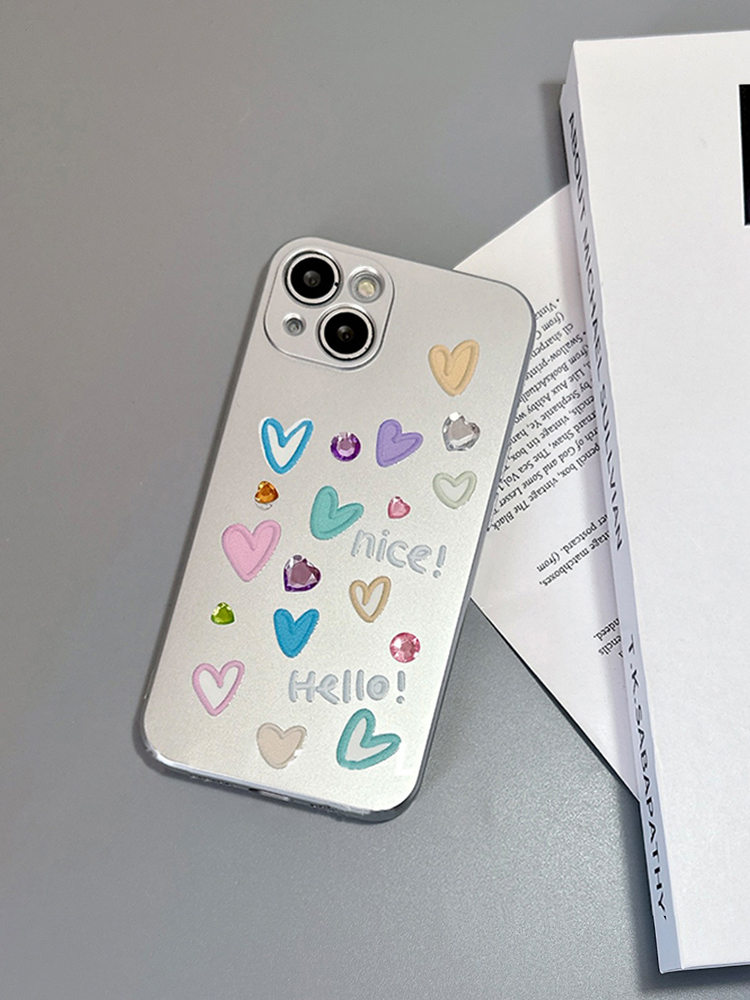 电镀银色爱心华为nova10新款手机壳 智隶数码配件手机保护套/壳