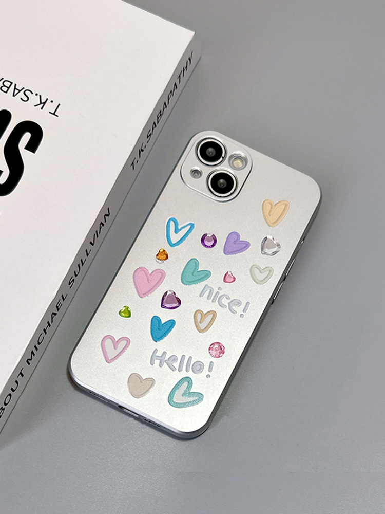 电镀银色爱心华为nova10新款手机壳 智隶数码配件手机保护套/壳