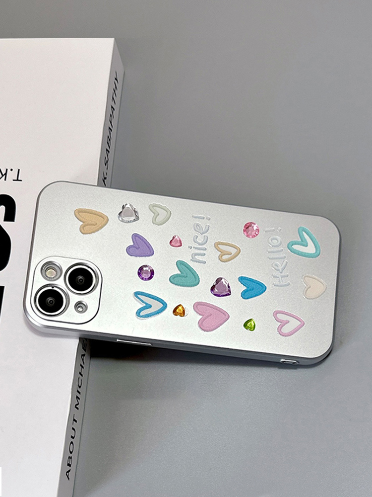 电镀银色爱心华为nova10新款手机壳 智隶数码配件手机保护套/壳