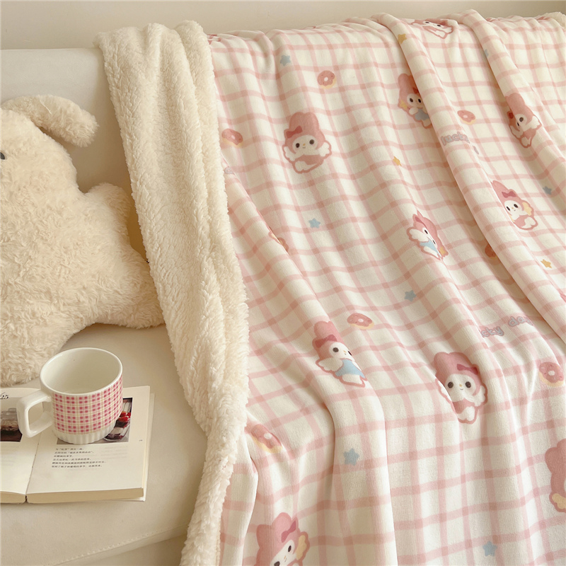 加厚保暖沙发盖毯牛奶绒毛毯冬季珊瑚羊羔绒毯子午睡办公室床上用