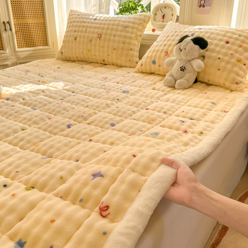 A类牛奶绒床垫儿童保暖床褥秋冬季加绒加厚学生宿舍床单人床护垫3,淘宝优惠券,粉丝福利购,淘宝优惠卷