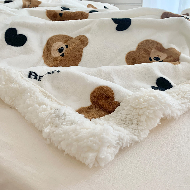 ins小毛毯冬季羊羔牛奶绒办公室披肩夏季沙发空调午睡毯单人盖被