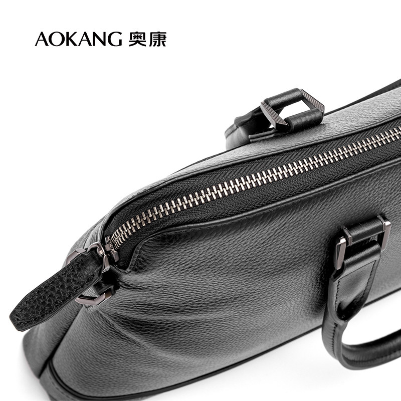 奥康真皮横款休闲手提包商务公文包 奥康箱包男士包袋