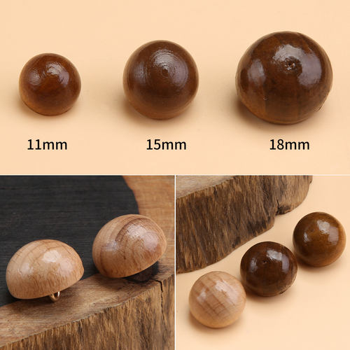 蘑菇木质衣服装饰纽扣异形毛衣风衣开衫衬衣复古钮扣辅料扣子配件 - 图1