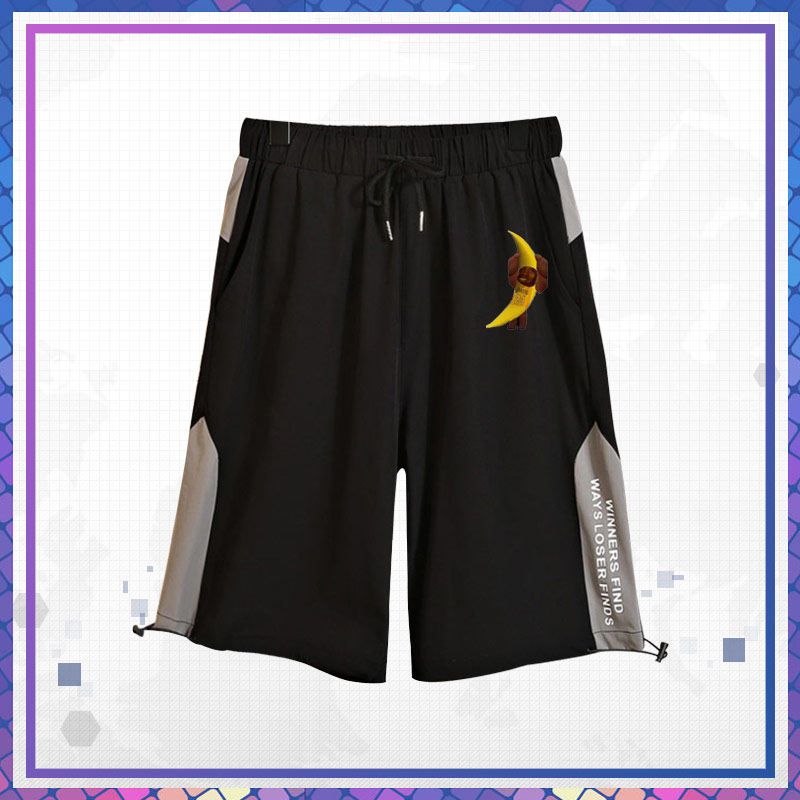 鬼畜大香蕉男女同款短裤一条大香蕉表情包搞笑工装裤子潮夏ne - 图1