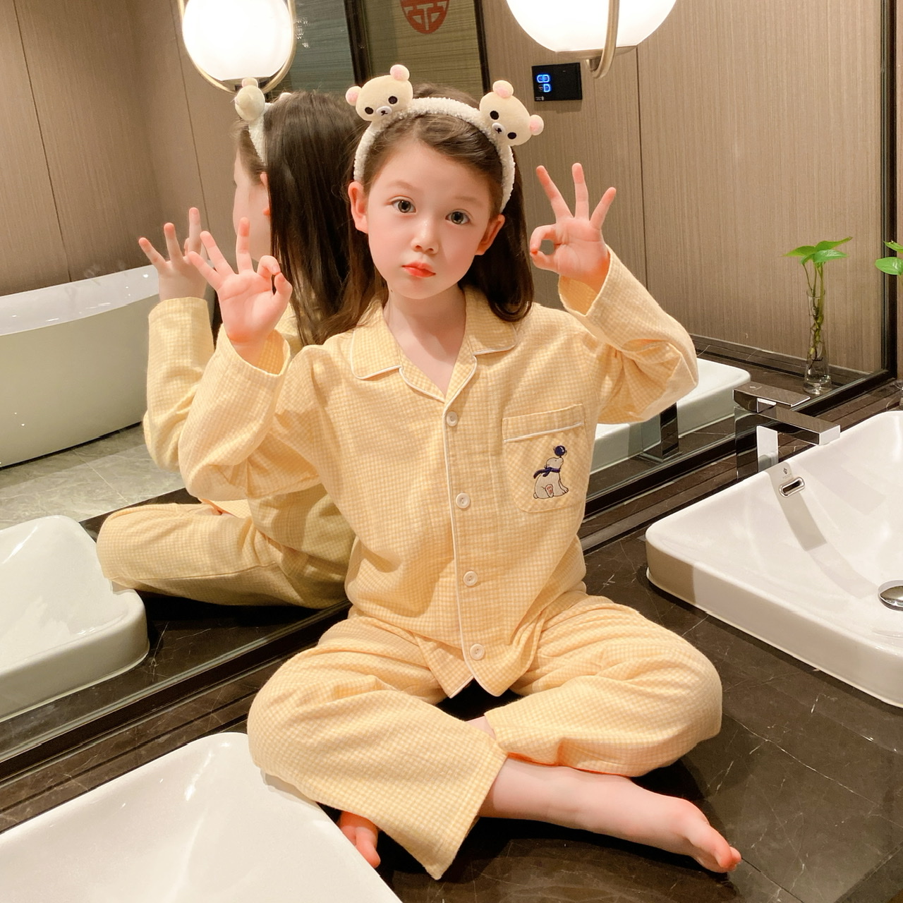 儿童纯棉睡衣100%全棉男童秋冬家居服女童春秋长袖长裤中大童开衫,淘宝优惠券,粉丝福利购,淘宝优惠卷