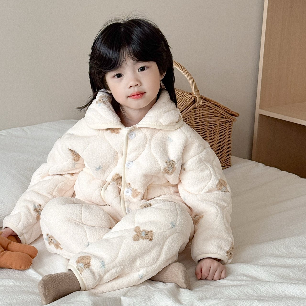 冬季男童卡通加绒加厚夹棉保暖家居服套装女童甜美法兰绒睡衣睡裤,淘宝优惠券,粉丝福利购,淘宝优惠卷