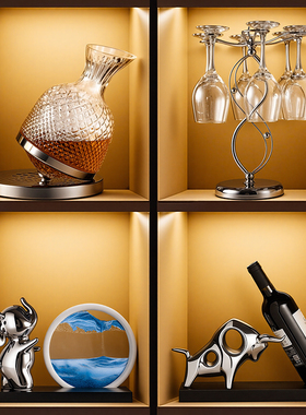 轻奢现代牛气冲天酒架摆件