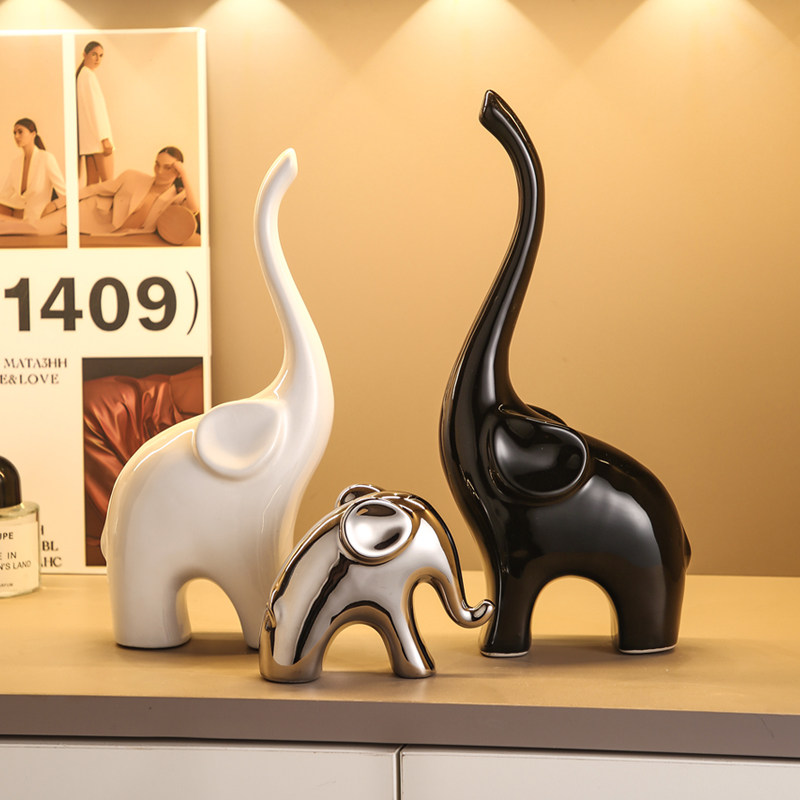 轻奢高档陶瓷玄关桌面摆件家居客厅酒柜电视柜装饰品创意乔迁礼物,淘宝优惠券,粉丝福利购,淘宝优惠卷