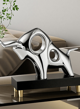 轻奢高档牛势开泰装饰品摆件