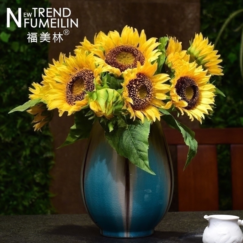 福美林旗舰店景德镇陶瓷花瓶摆件客厅插花花瓶干花花瓶花器现代简约家居装饰品1