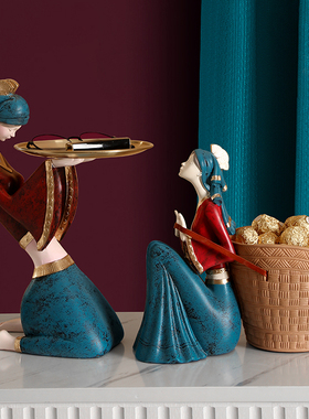 创意家居装饰品入户玄关钥匙收纳摆件北欧轻奢高档电视柜酒柜客厅