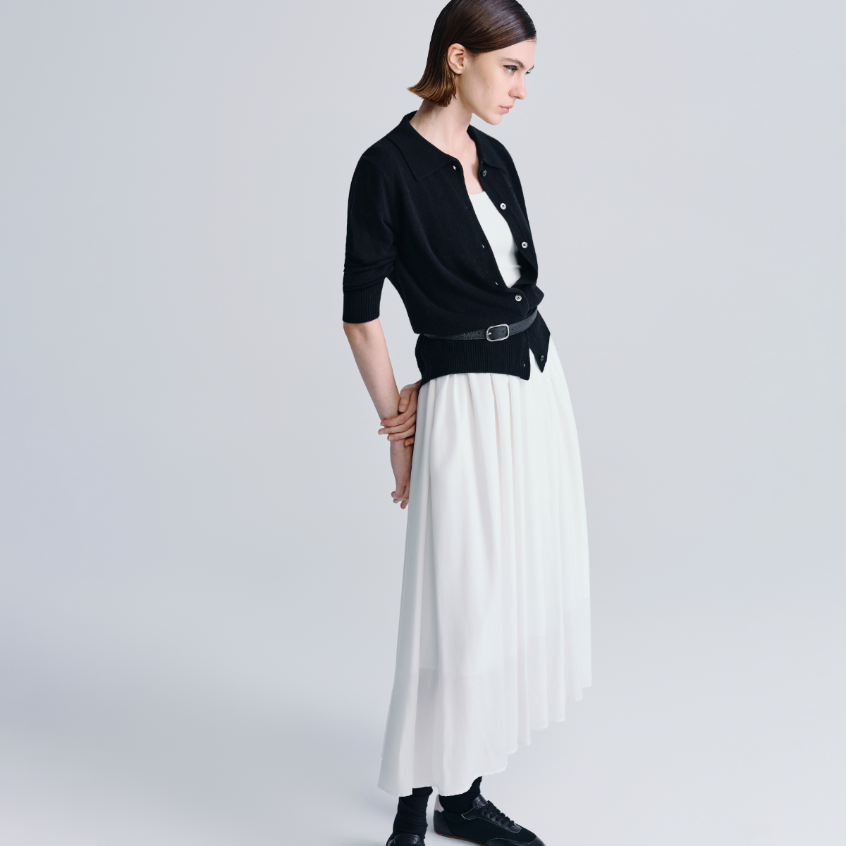 HAVVA设计感小众收腰拼接连衣裙修身显瘦女士裙子2026春夏Q3-2320