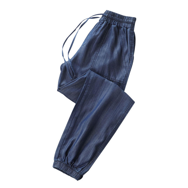 天丝夏季高腰胖mm200斤显瘦牛仔裤 朵玫雅服饰牛仔裤