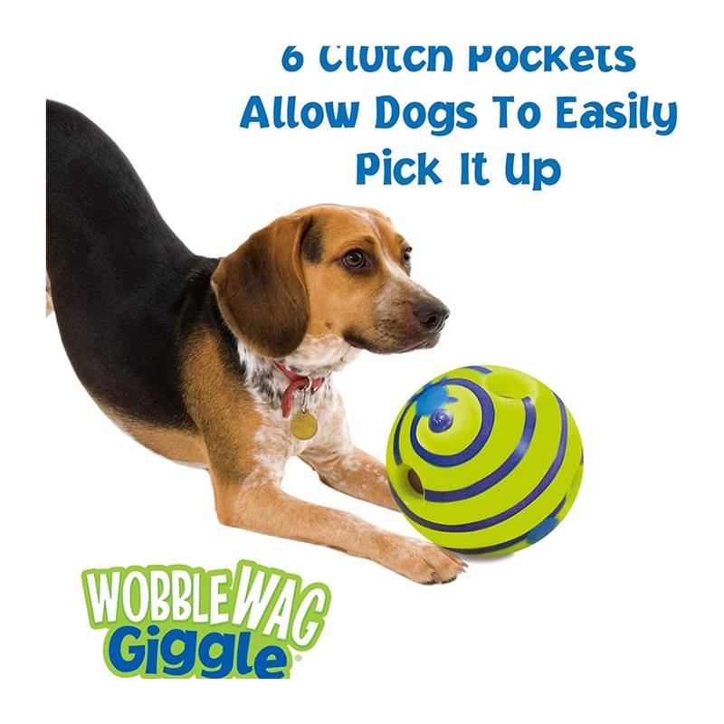 Wobble Wag Giggle Glow Ball Inactive Dog Toy Fun Giggle Soun - 图3