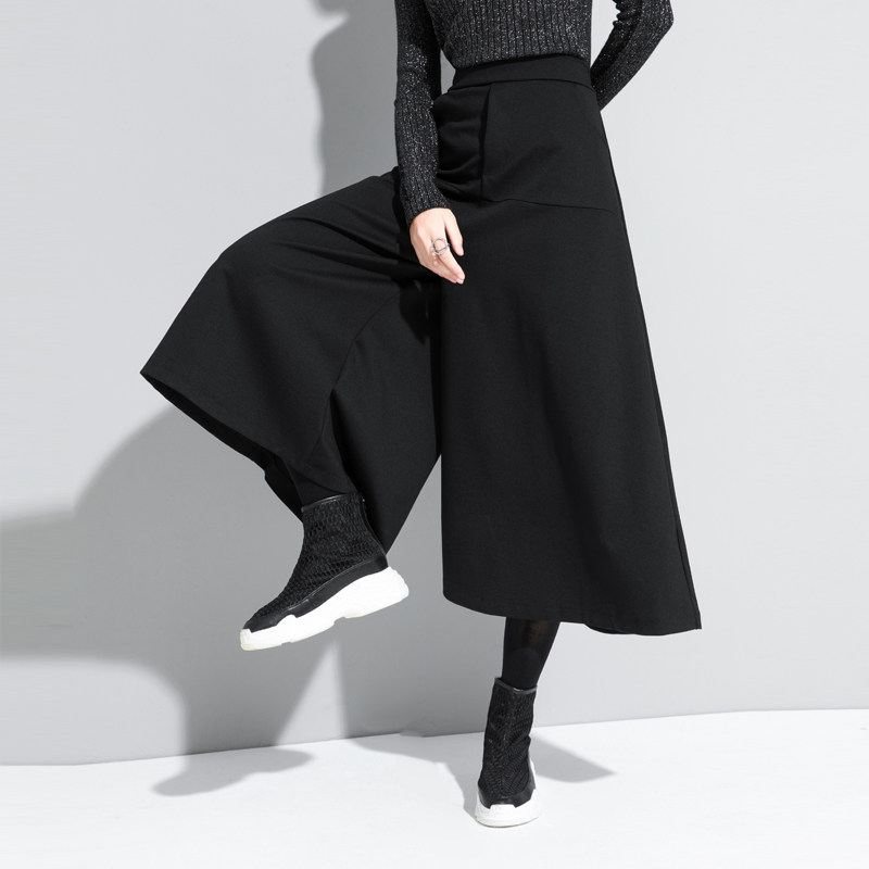 欧洲站秋冬新款高腰大阔腿裤休闲裤 雅洛丝菲休闲裤