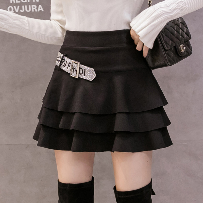 蛋糕裙2022年秋冬高腰显瘦打底裙裤 雅洛丝菲半身裙