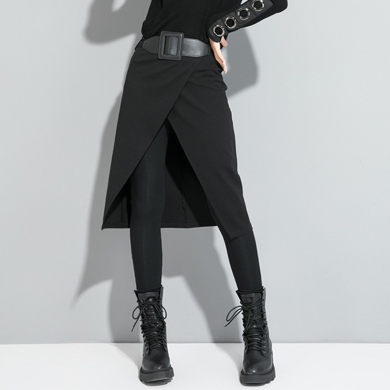 欧洲站春秋新款假两件裤裙打底裤 雅洛丝菲休闲裤