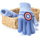 Captain America Children's Gloves Winter Woolen Boys