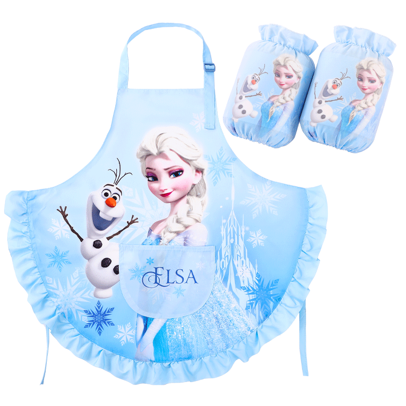 Waterproof princess style dining kitchen bib for kids and girls
